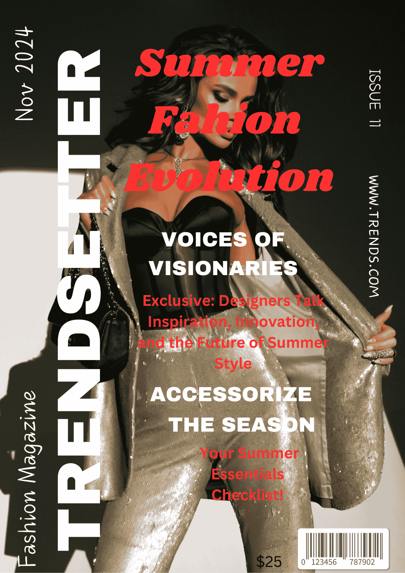 Fashion magazine front cover Fashion magazine front cover