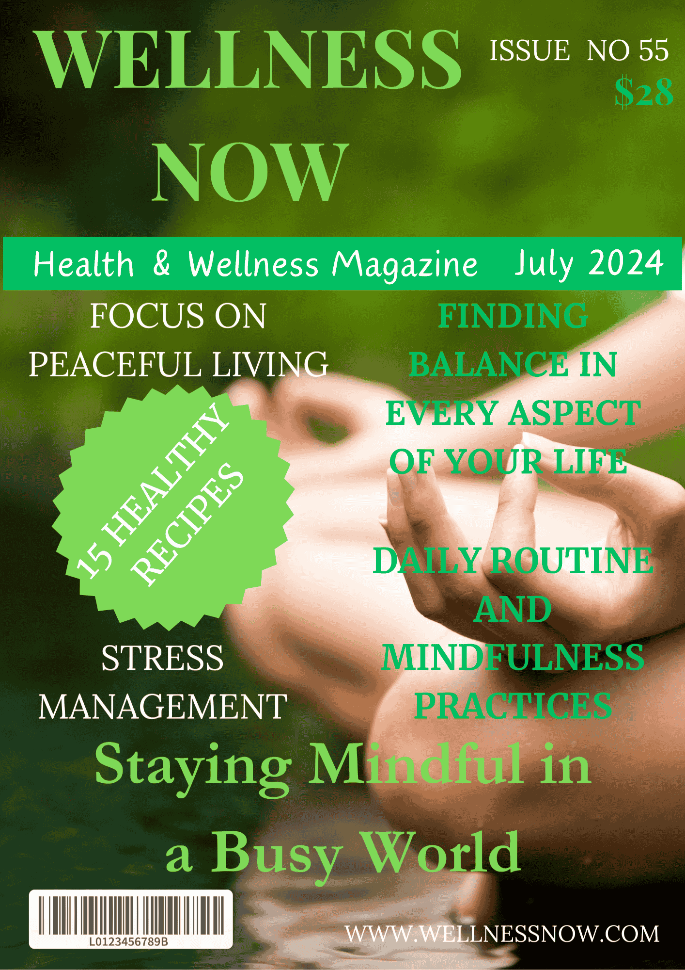Wellness Now Health magazine Front Cover Wellness Now Health magazine Front Cover