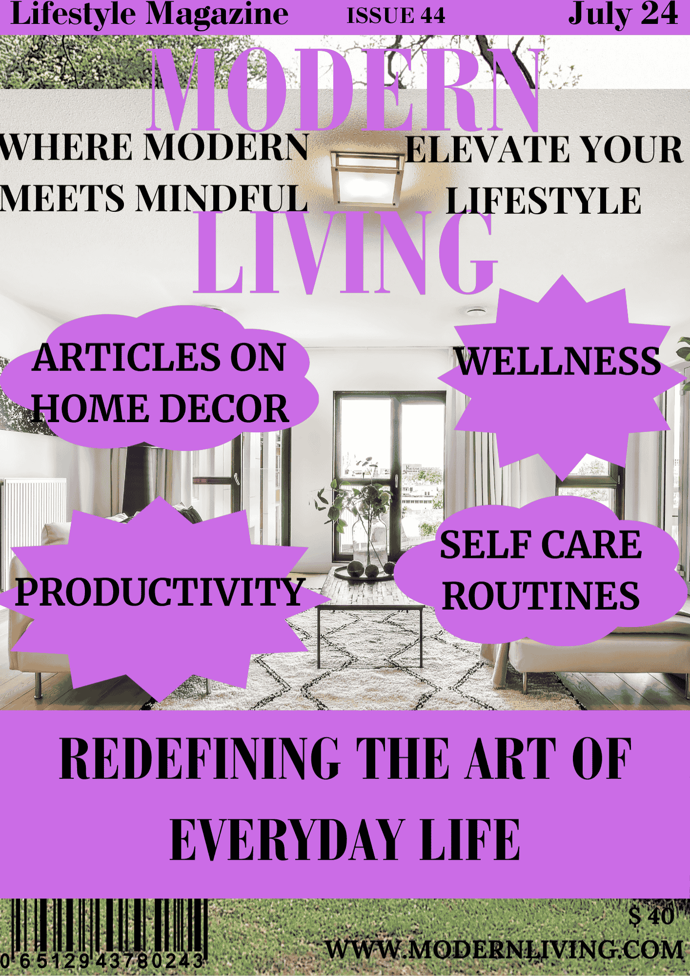 Modern Living Lifestyle magazine front cover Modern Living Lifestyle magazine front cover
