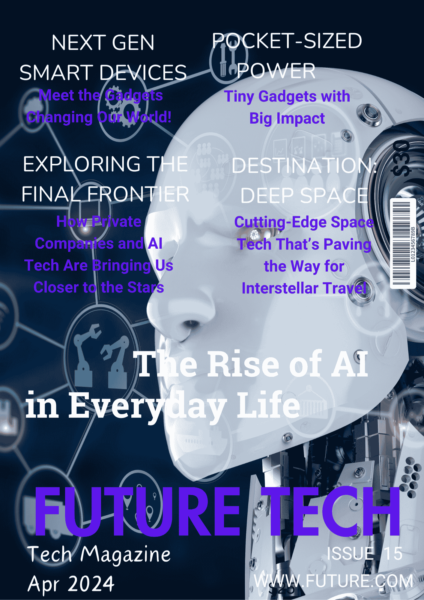 Tech magazine front cover Tech magazine front cover